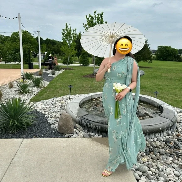 BIRDY GREY Melissa Chiffon Dress - Sage Le Fleur size M - Picture 8 of 9